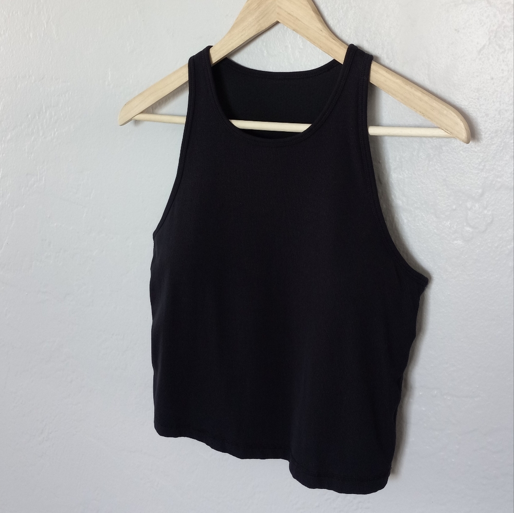 Vuori Pose Plyo Ribbed Tank Black L